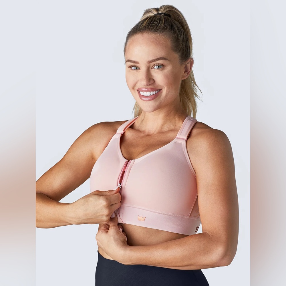 SHEFIT Flex Sports Bra Luxe L Blush Pink Medium Impact Wire Free